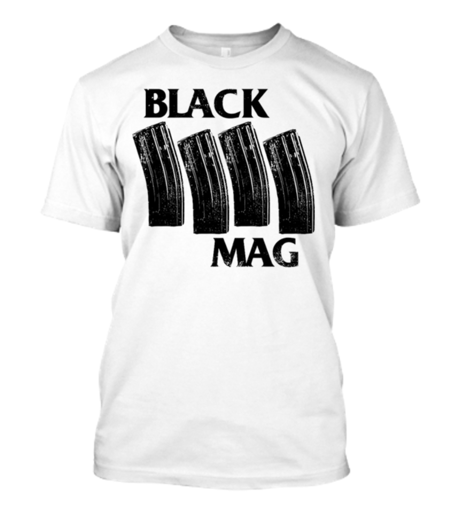 Black Mag Donut Operator Four Magazines T-Shirt