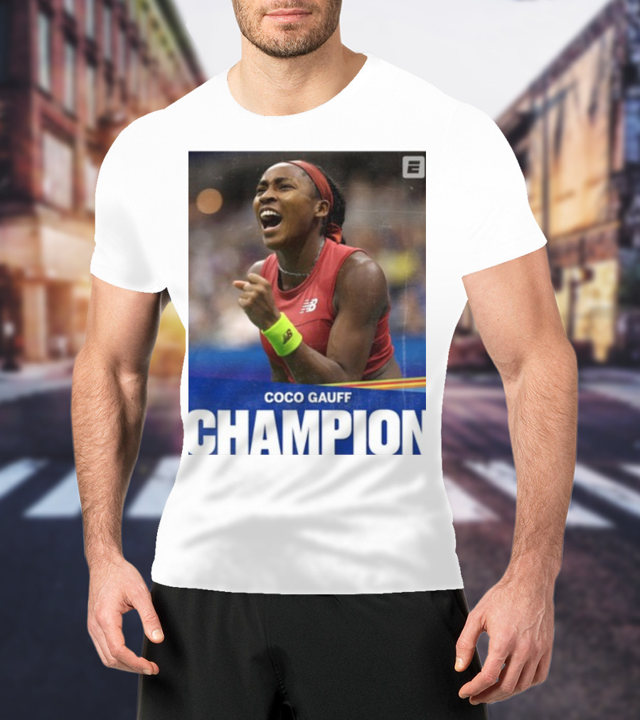 Coco Gauff Champion ESPN Tennis New Balance T-Shirt