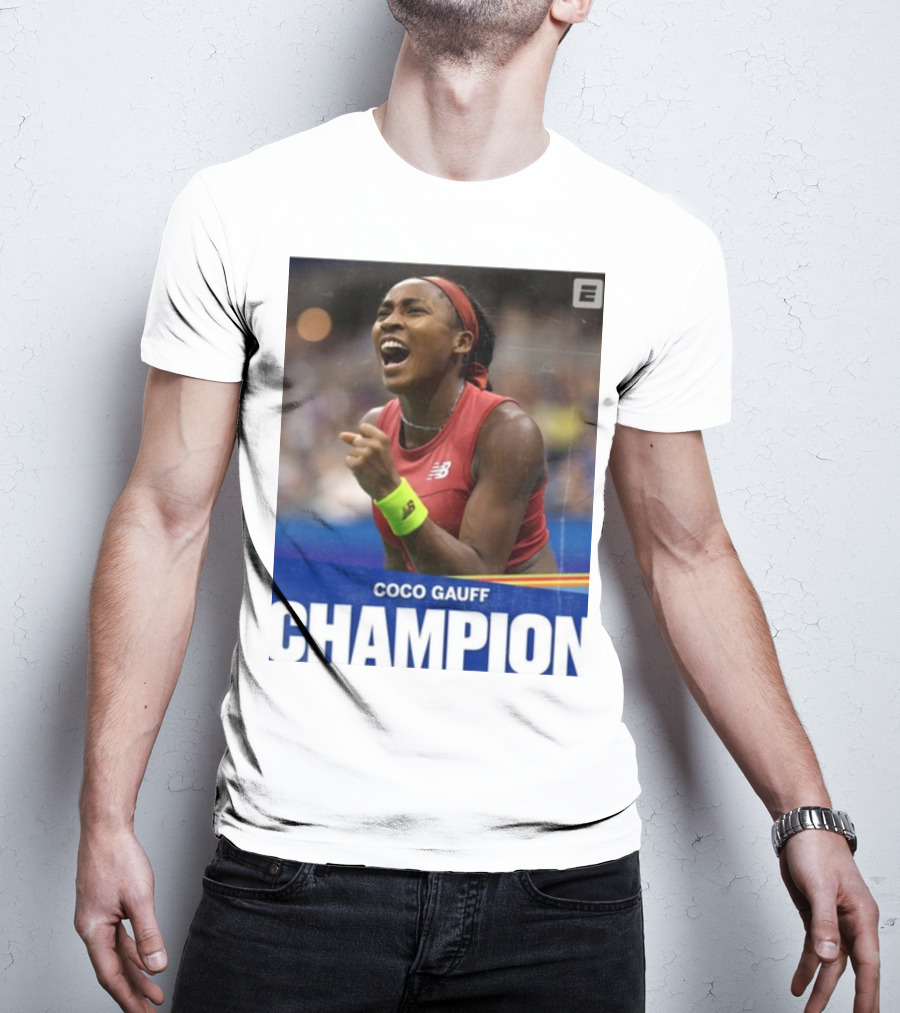 Coco Gauff Champion ESPN Tennis New Balance T-Shirt