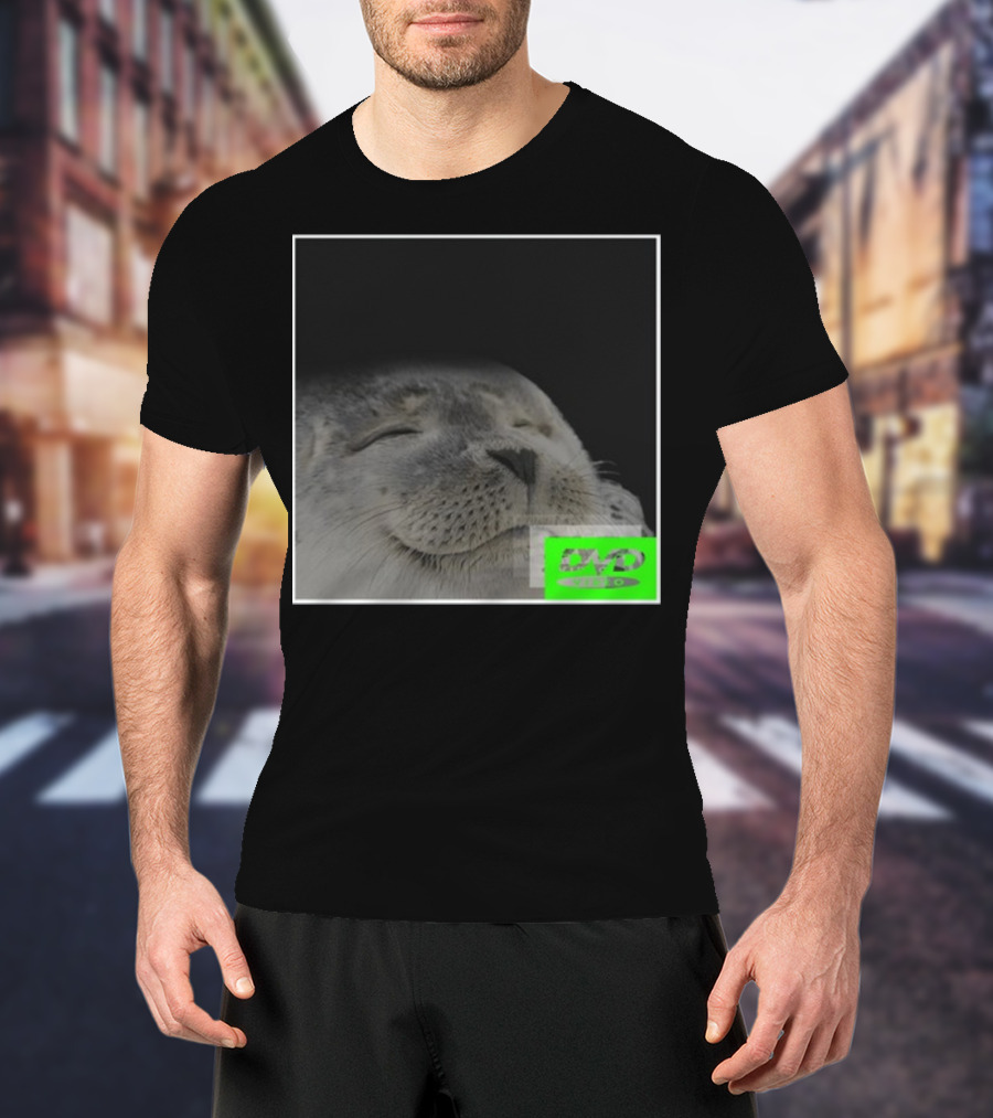 Bouncing DVD Hits Corner Idle Screen Meme Relaxed Seal T-Shirt