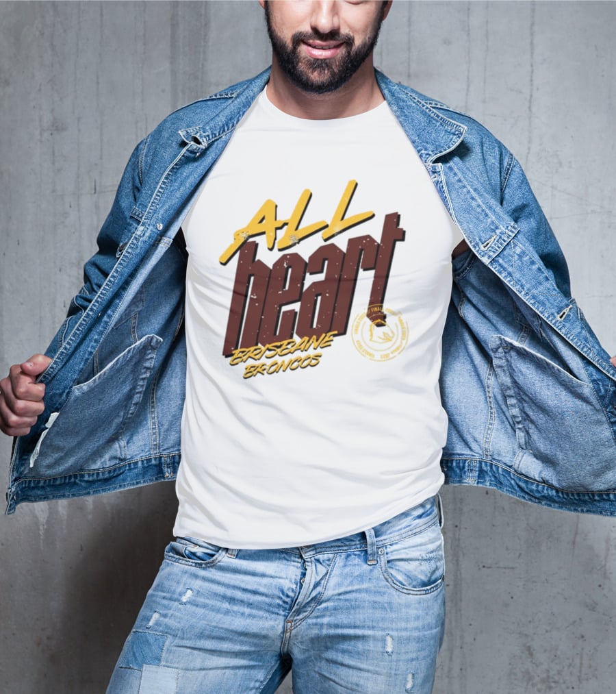 All Heart Brisbane Broncos NRL Team Pride T-Shirt