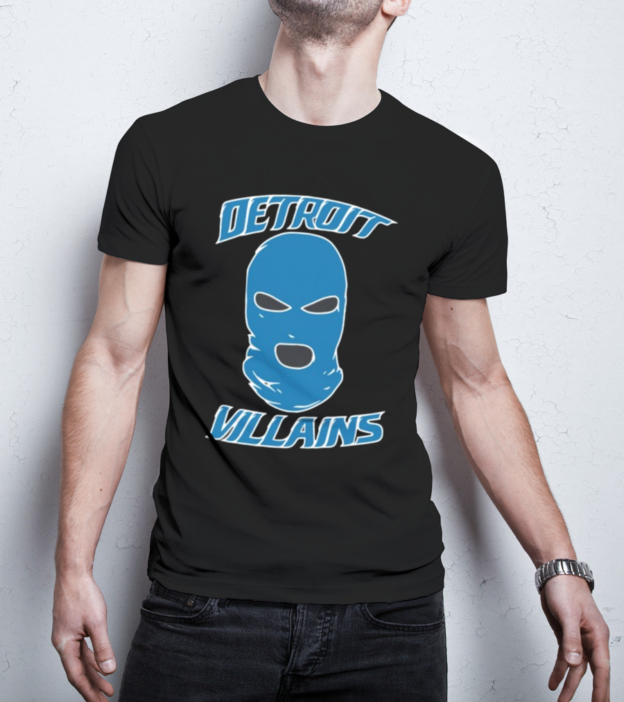 Detroit Villains Blue Mask T-Shirt