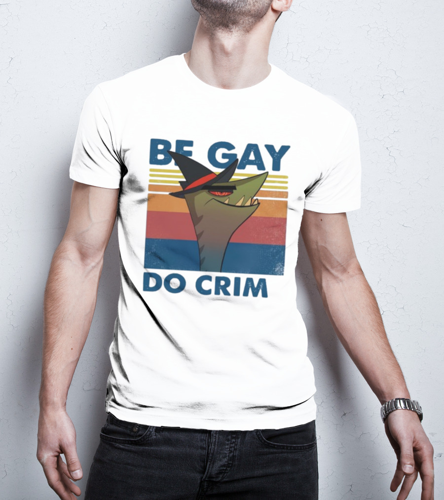Helluva Boss Be Gay Do Crime Retro Style Snake In Hat T-Shirt
