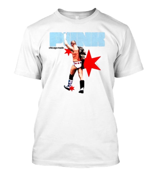 Punk Chicago Made Wrestler With Stars And Backpack T-Shirt