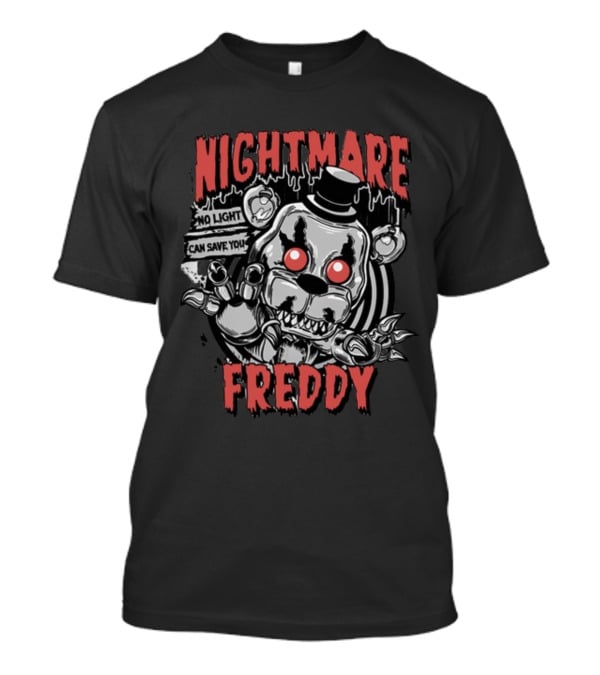Nightmare Freddy No Light Can Save You Five Nights At Freddy's Glow In The Dark T-Shirt