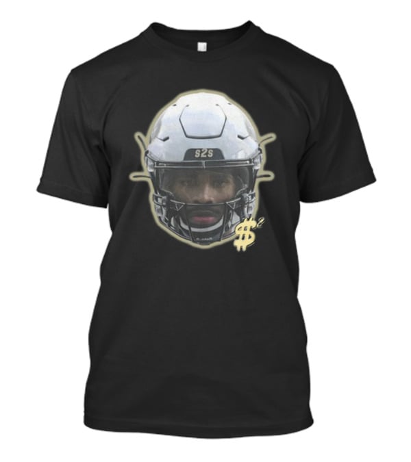 S2S Helmet Face With Dollar Sign Sheduer Graphic New T-Shirt