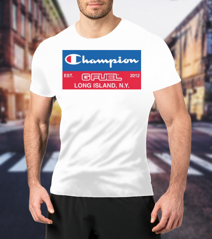 Champion Gfuel Est. 2012 Long Island N.Y T-Shirt