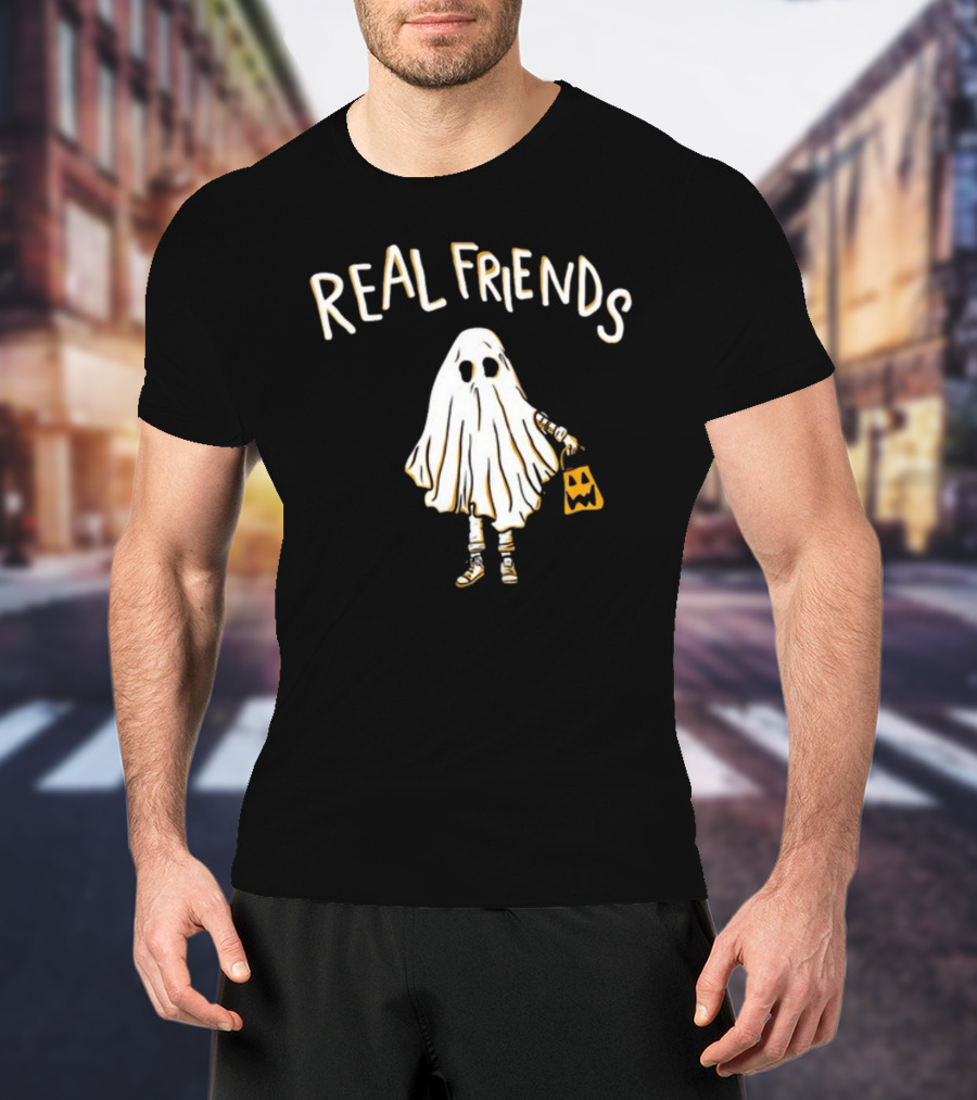 Real Friends Ghost Halloween Trick Or Treat T-Shirt