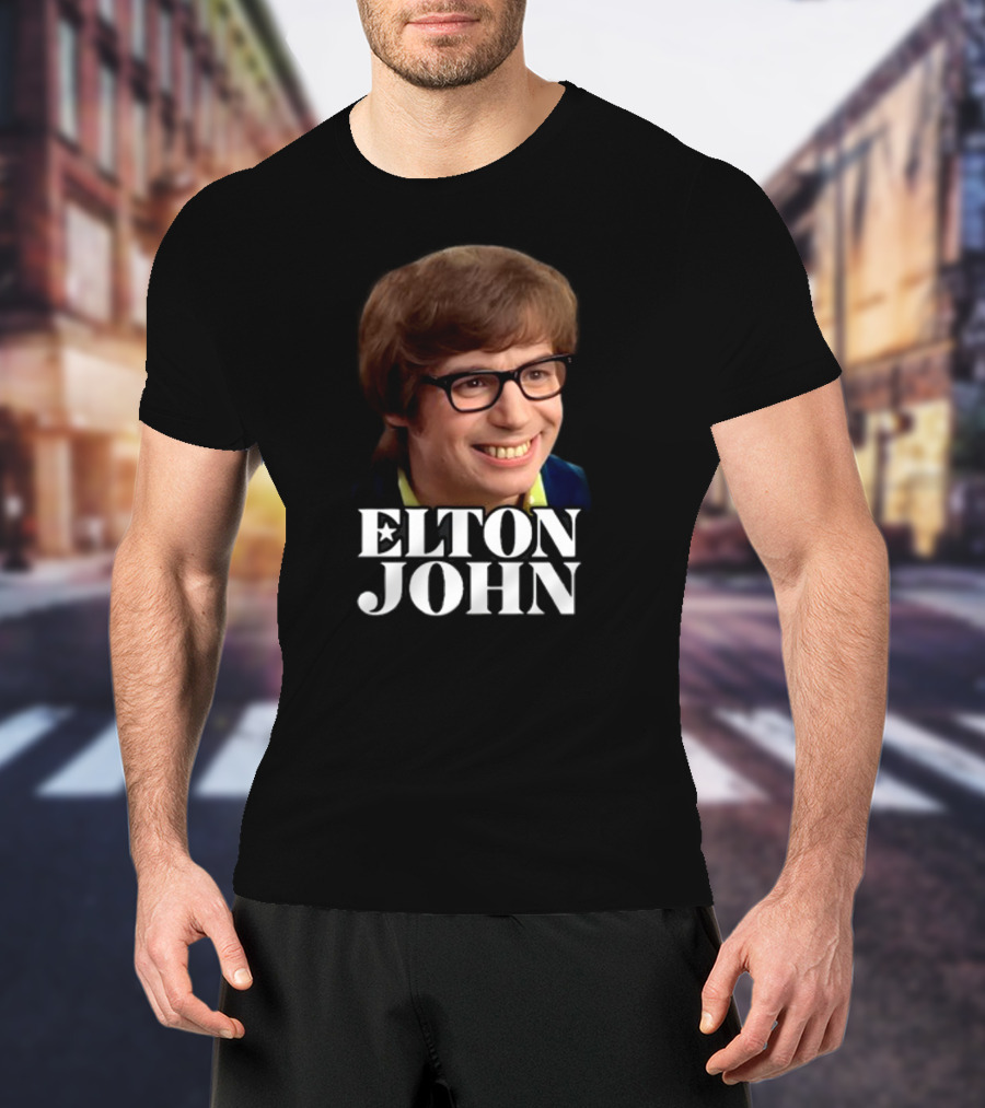 Shitheadsteve Elton John Austin Powers Face Mashup T-Shirt