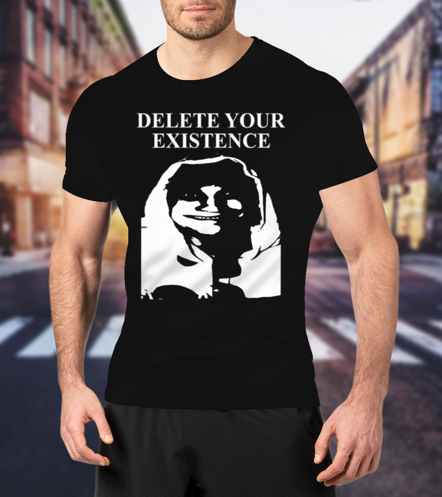 DELETE YOUR EXISTENCE Hoodie Skeleton T-Shirt