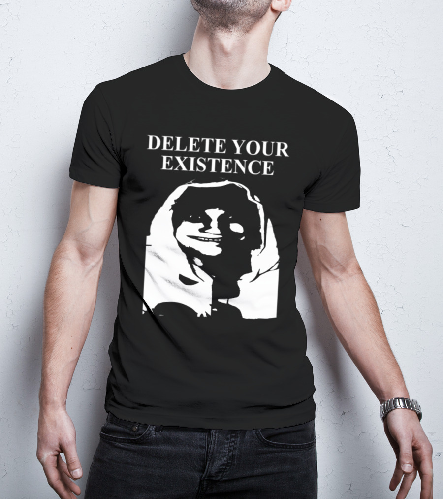 DELETE YOUR EXISTENCE Hoodie Skeleton T-Shirt