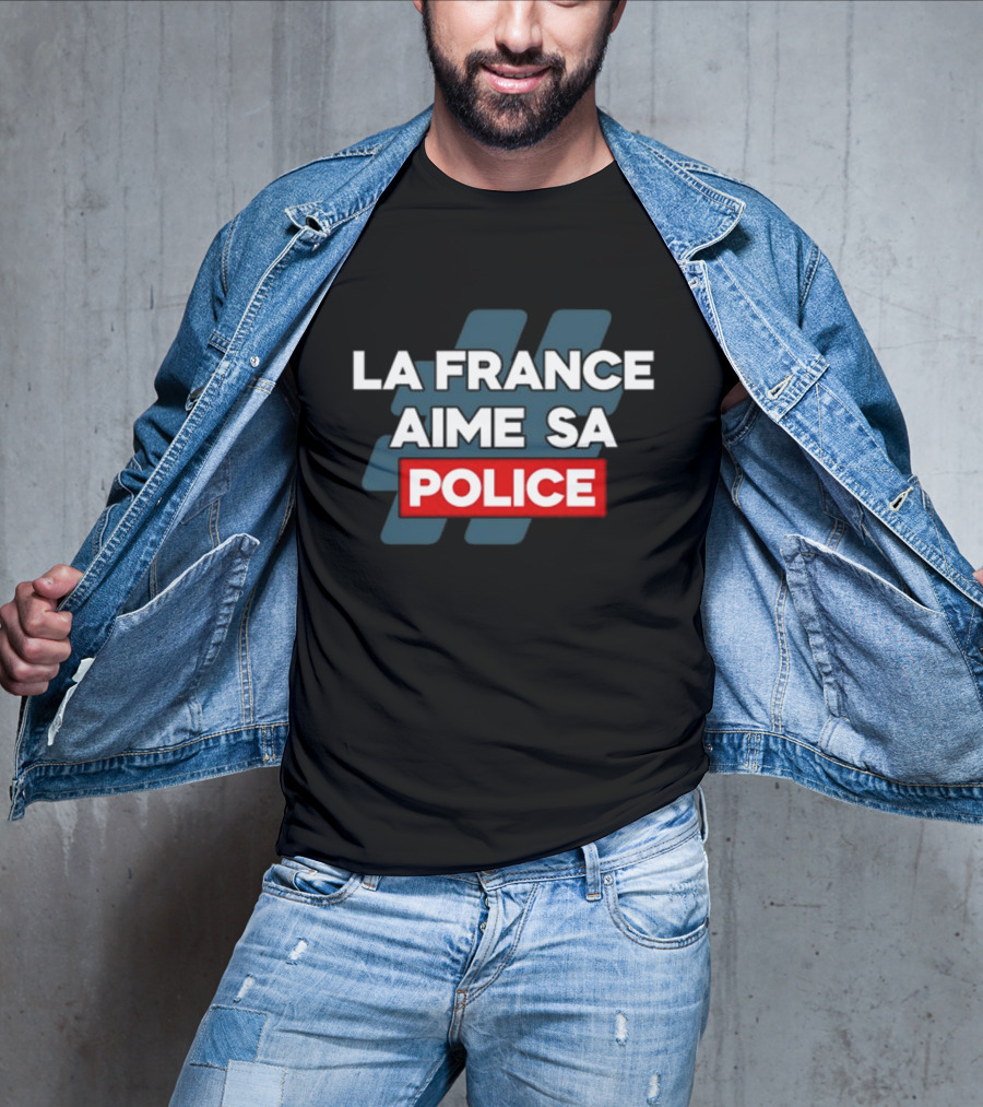 La France Aime Sa Police Hashtag T-Shirt