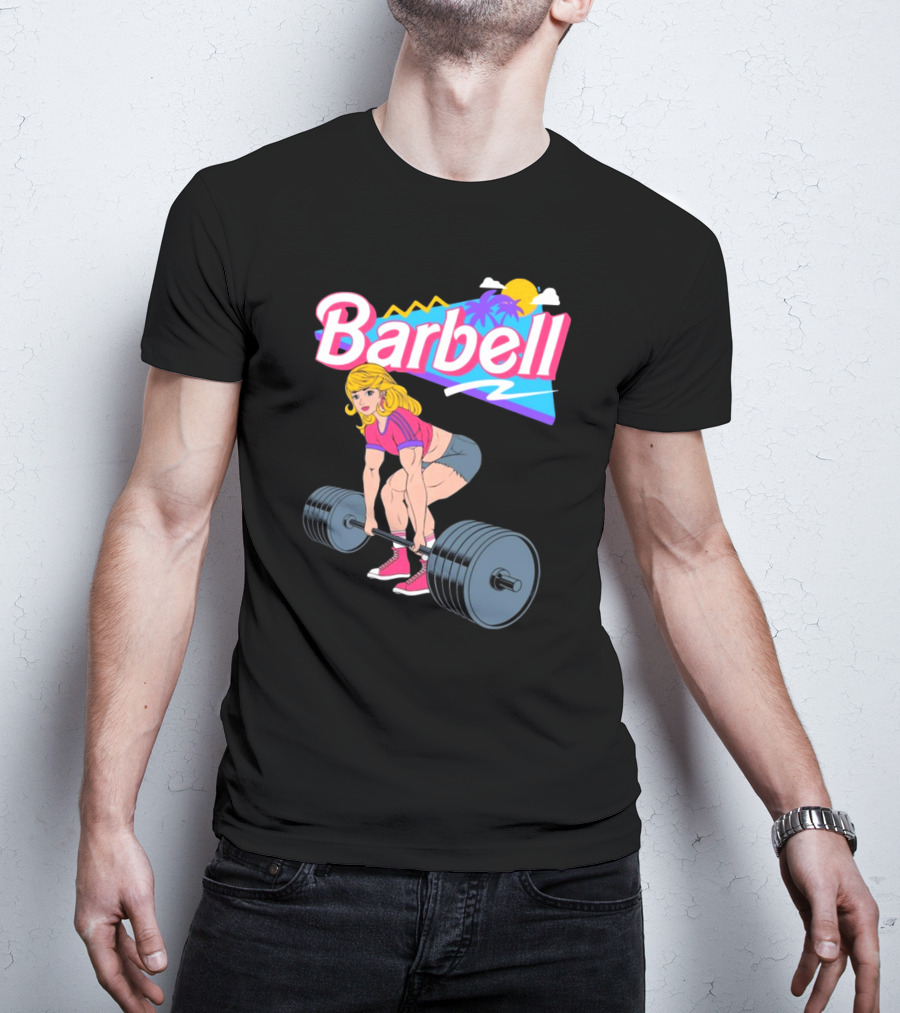 Raskolapparel Barbell Barbie Retro Workout Vibes T-Shirt