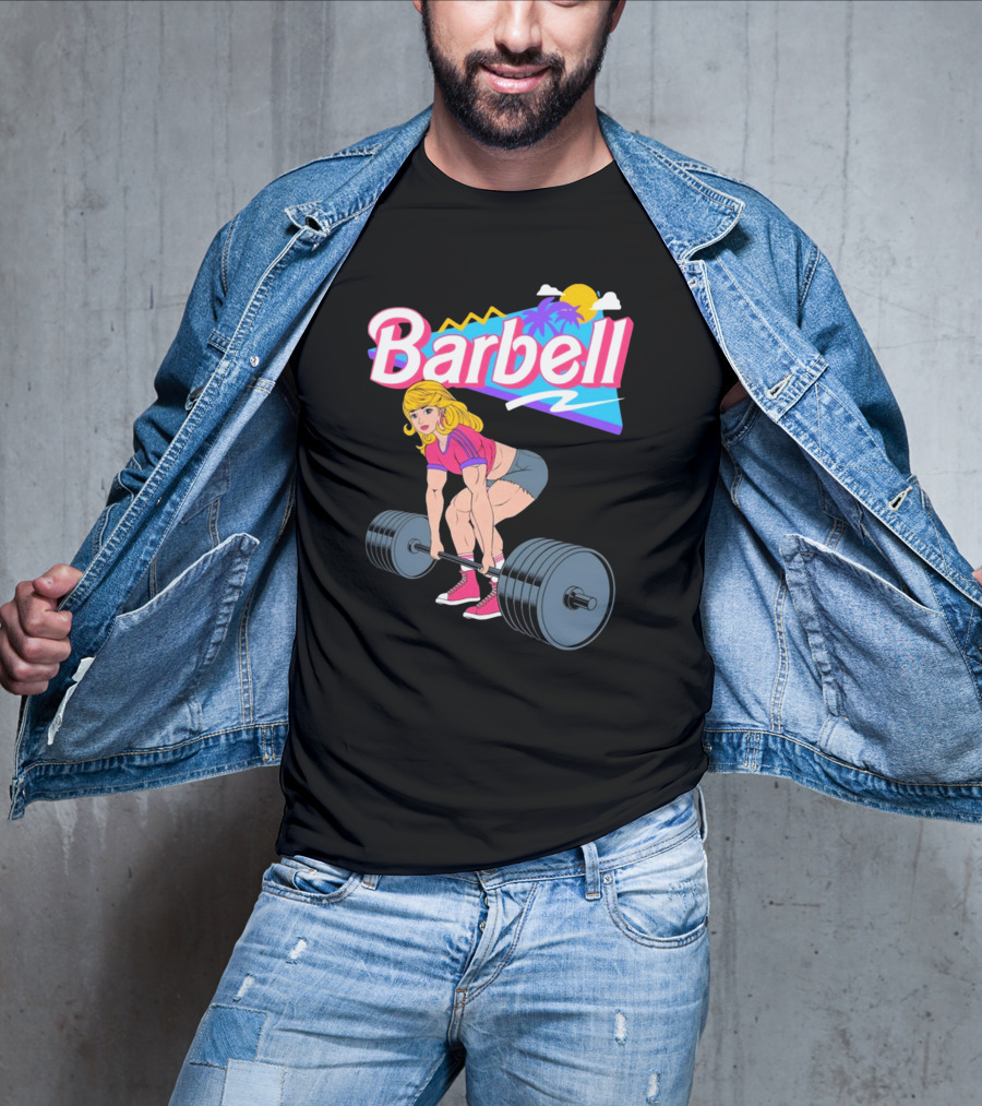 Raskolapparel Barbell Barbie Retro Workout Vibes T-Shirt