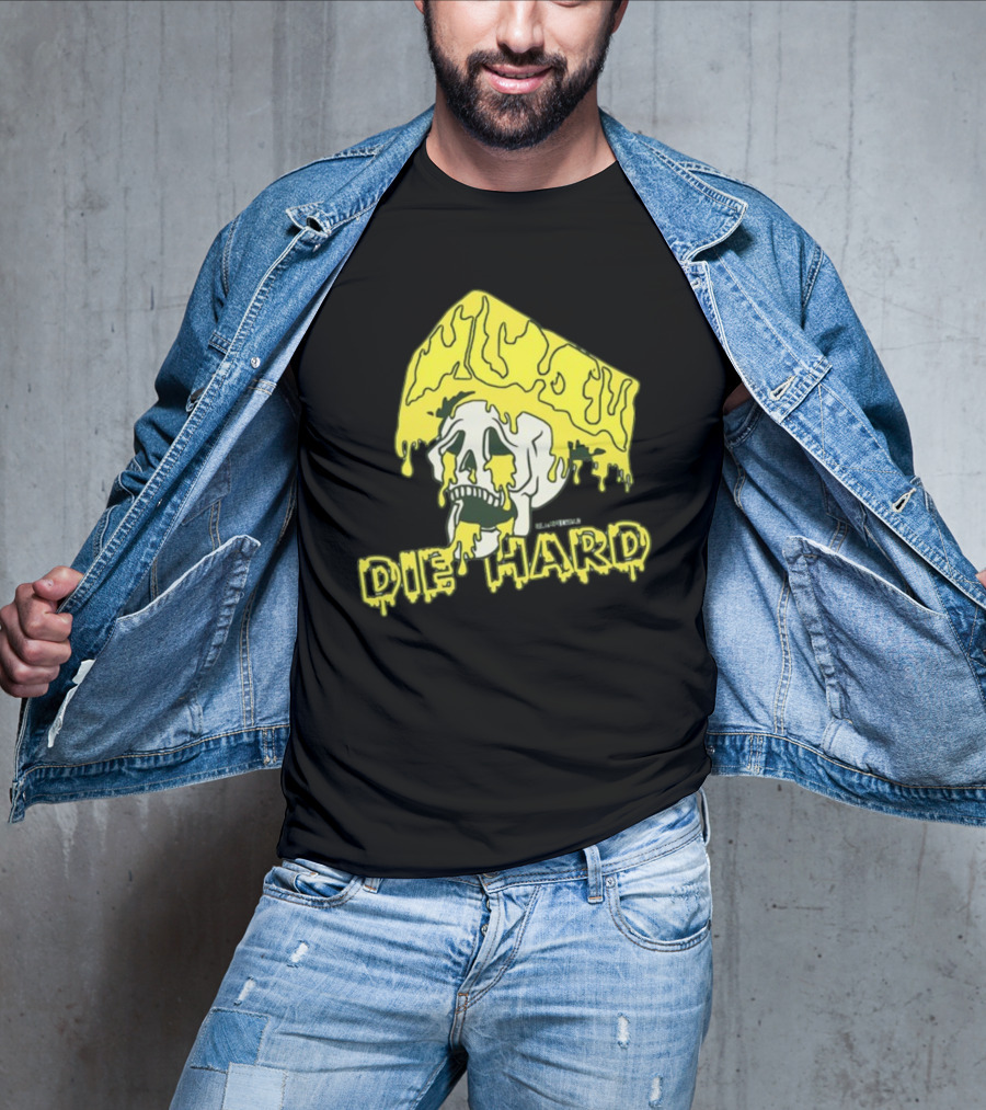Die Hard Cheesehead Melting Skull T-Shirt