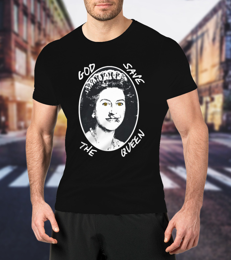 Ken Carson Wearing God Save The Queen Punk Swastika Eyes T-Shirt