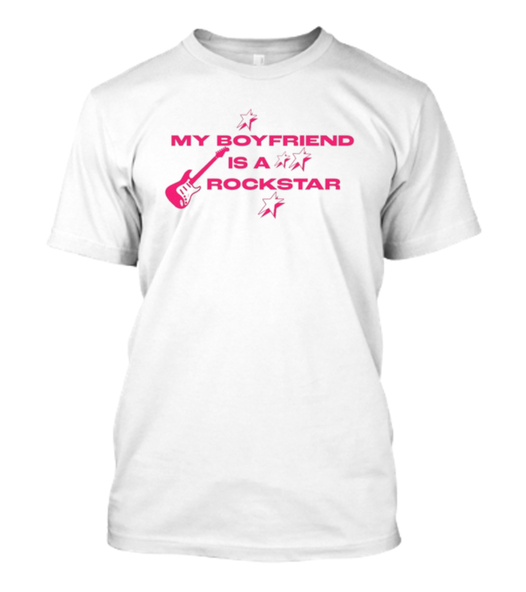 My Boyfriend Is A Rockstar Guitar Stars T-Shirt