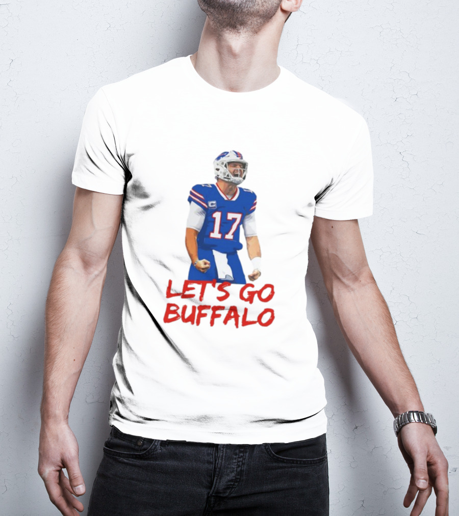 VictoryShirtsStore Josh Allen 17 Let's Go Buffalo Football Player T-Shirt
