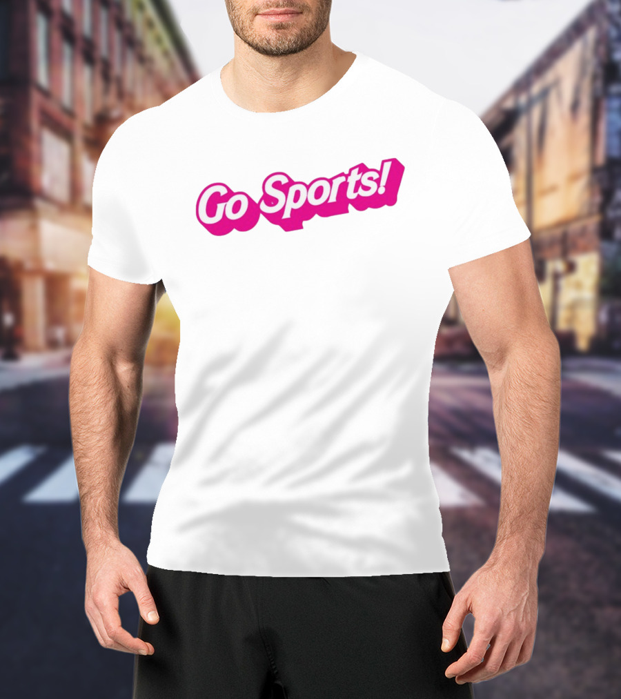 Go Sports Barbie Logo Style Text Playful Pink T-Shirt