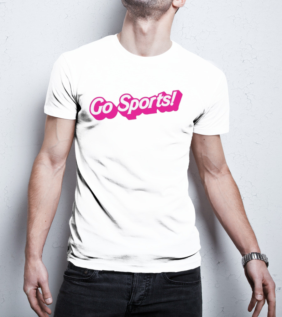 Go Sports Barbie Logo Style Text Playful Pink T-Shirt