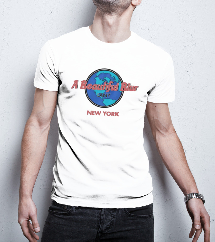 Lany A Beautiful Blur World Map New York T-Shirt