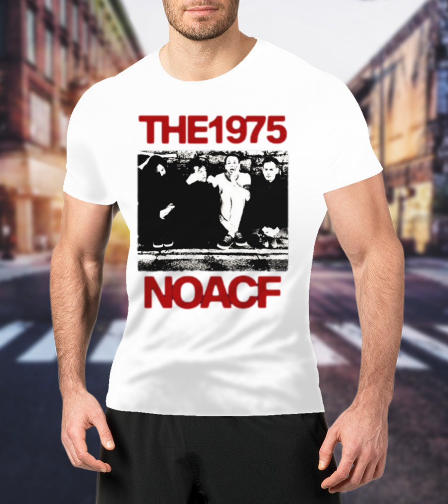 The 1975 NOACF Photo Black And White Group Image T-Shirt
