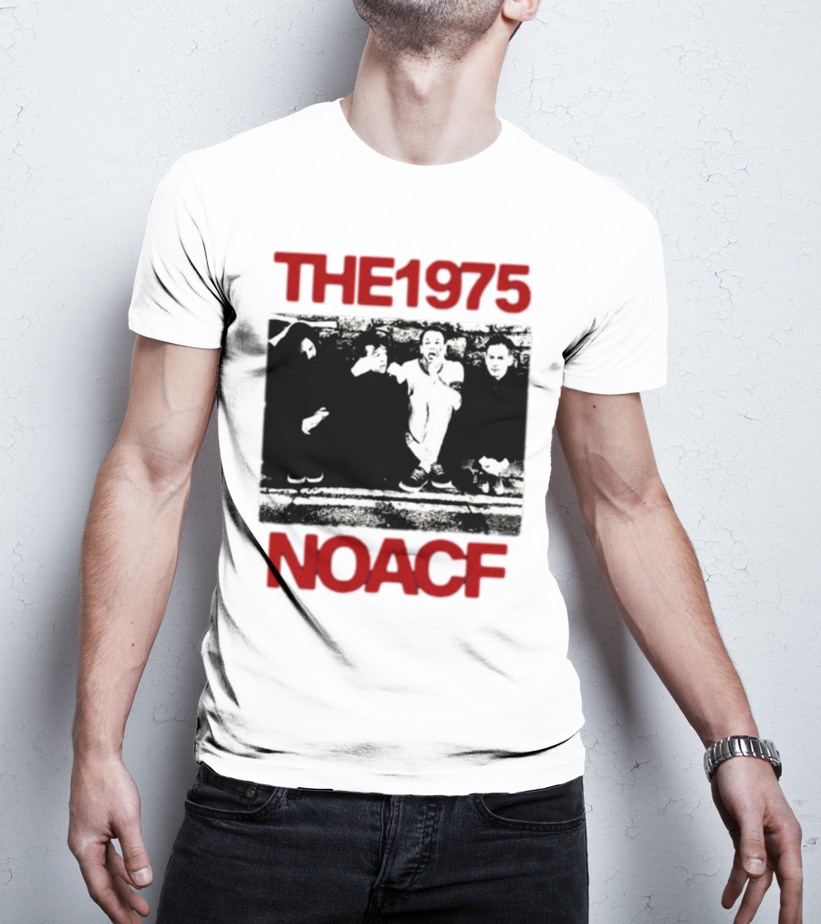 The 1975 NOACF Photo Black And White Group Image T-Shirt