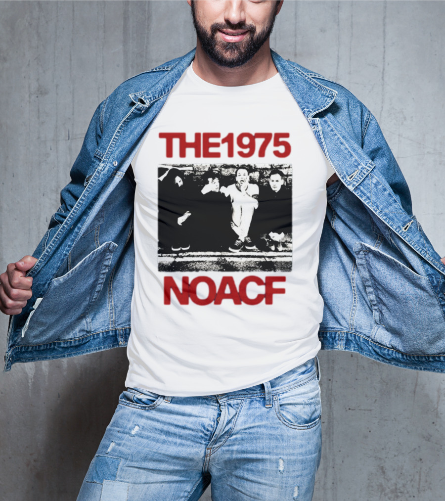 The 1975 NOACF Photo Black And White Group Image T-Shirt