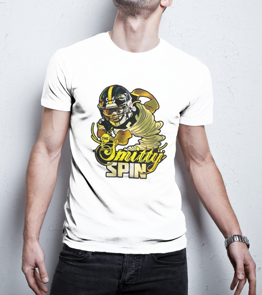 The Smitty Spin Football Player Iconic Action T-Shirt