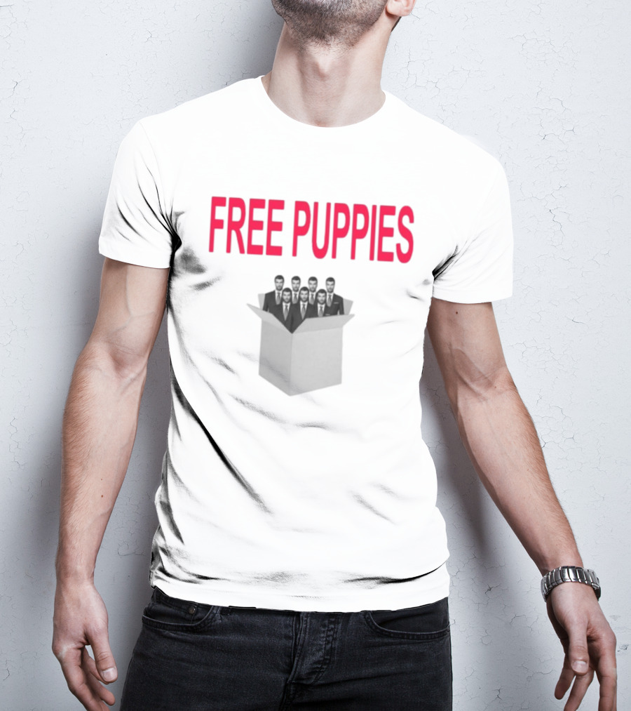 Free Puppies Men In Box T-Shirt