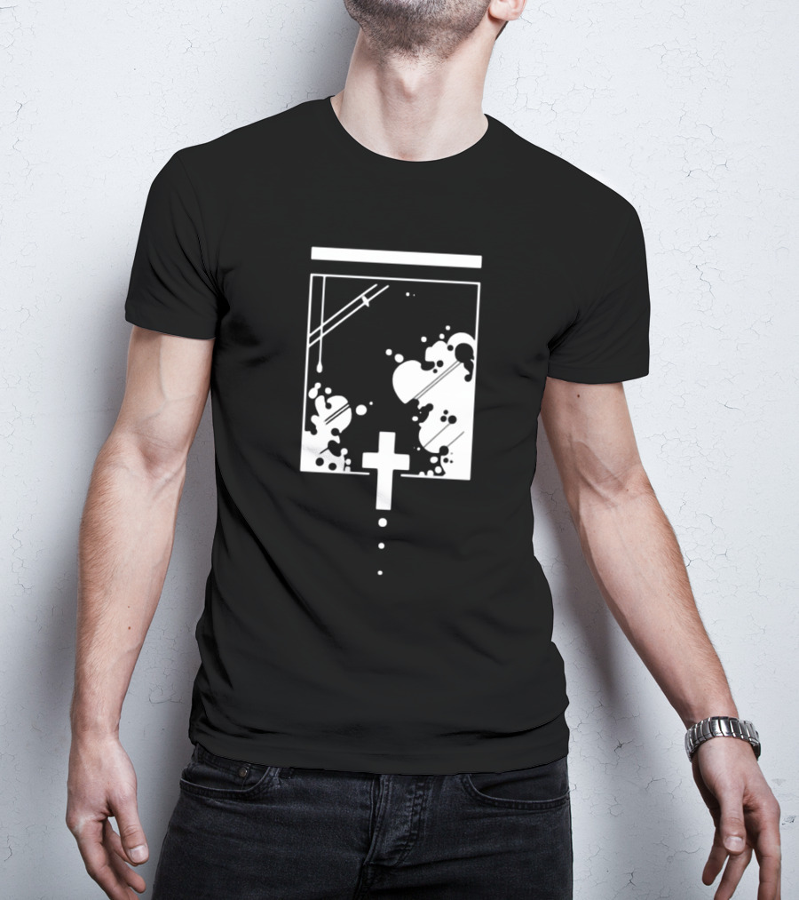 Kuro Casual Drip Infusion Symbol With Cross T-Shirt
