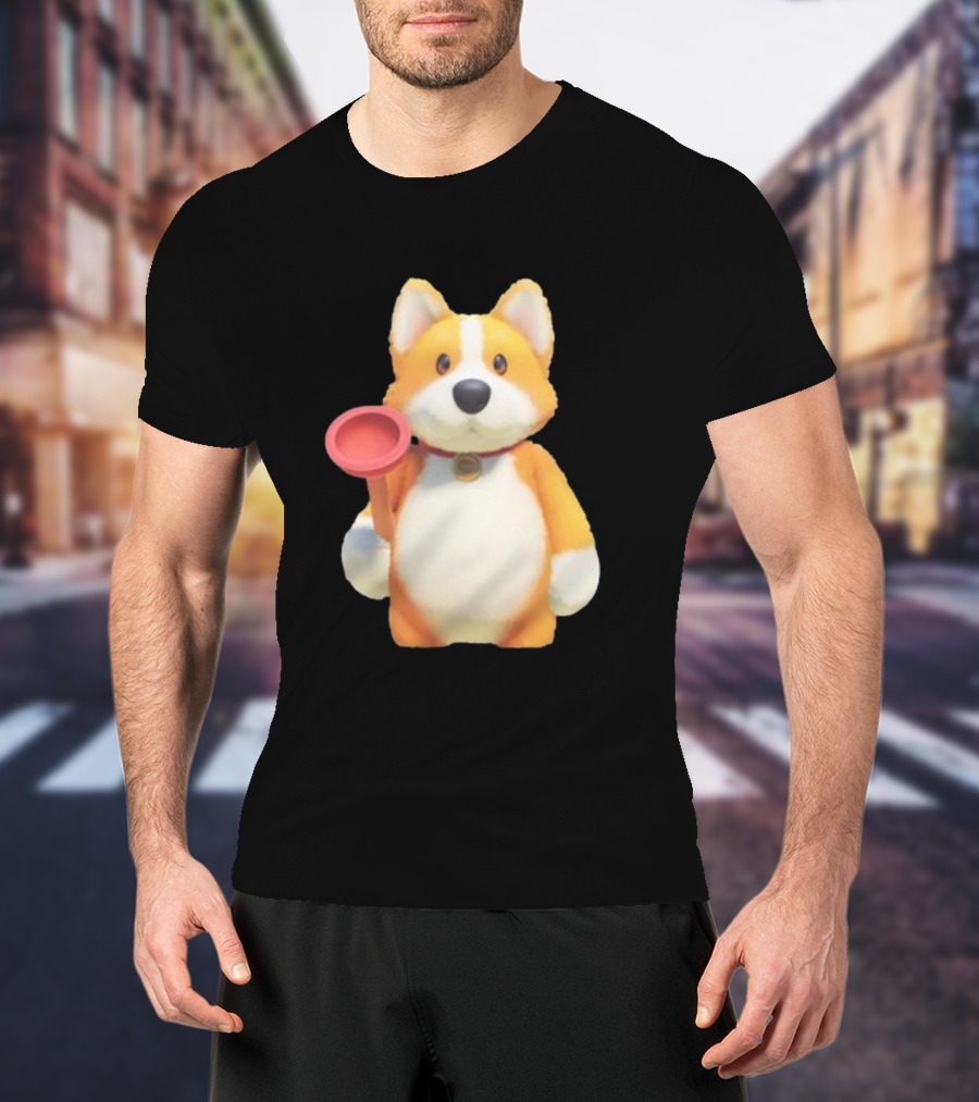 Xbox Gear Party Animals Corgi Figure With Plunger Animation T-Shirt