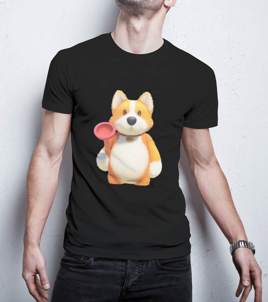 Xbox Gear Party Animals Corgi Figure With Plunger Animation T-Shirt