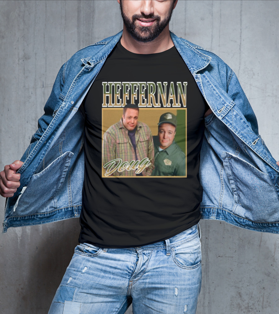 Doug Heffernan Checker Shirt And Uniform T-Shirt