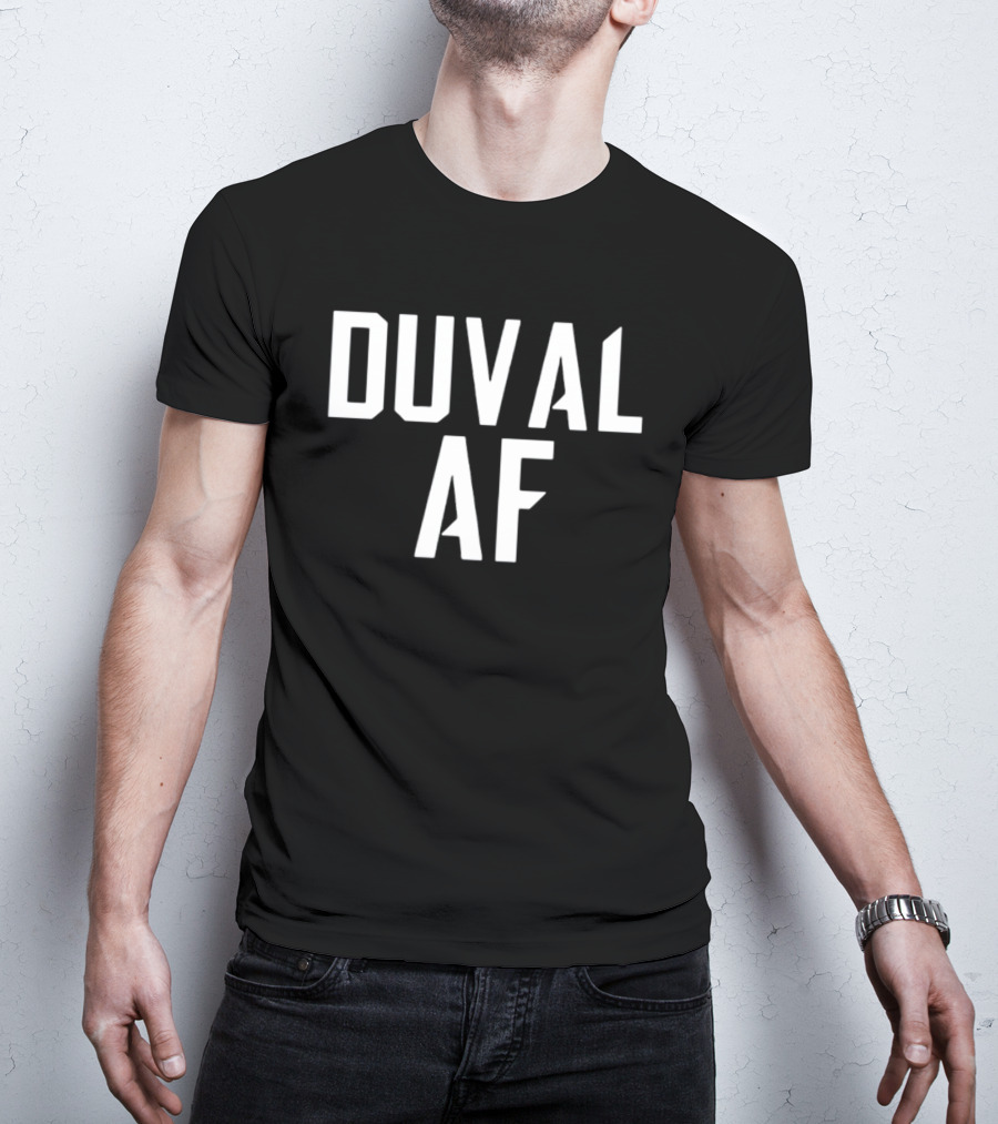 DUVAL AF Black White Bold Letters T-Shirt