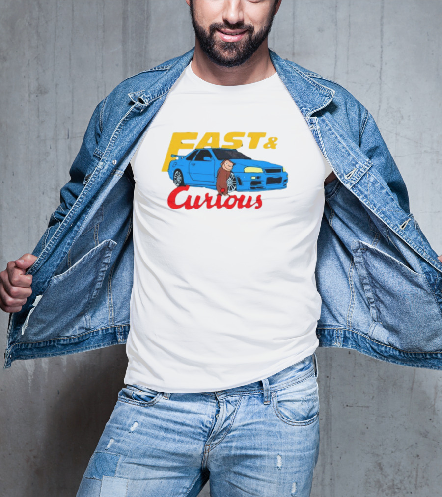 Fast And Curious Car Adventure With Curious Monkey T-Shirt