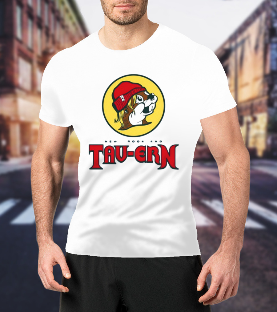 New Brookland Tavern Buc-Ees Nbt Logo With Red Hat Mascot T-Shirt