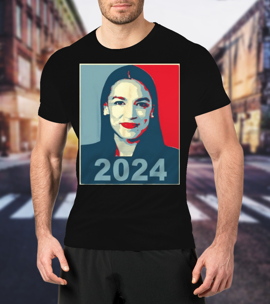 Alexandria Ocasio Cortez AOC 2024 Obama Hope T-Shirt