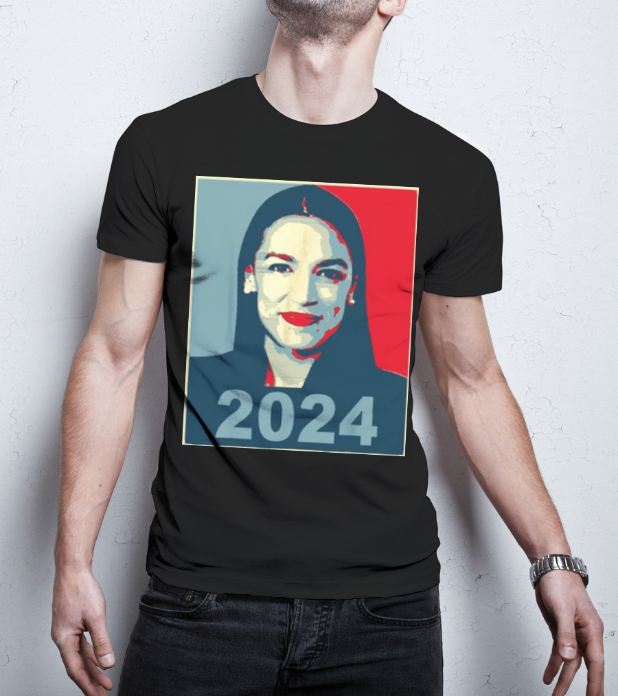 Alexandria Ocasio Cortez AOC 2024 Obama Hope T-Shirt