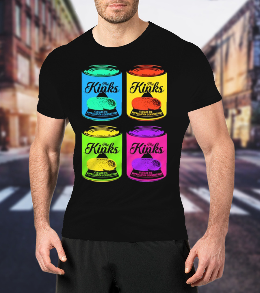The Kinks Custard Pie Appreciation Consortium Pop Art Cans T-Shirt