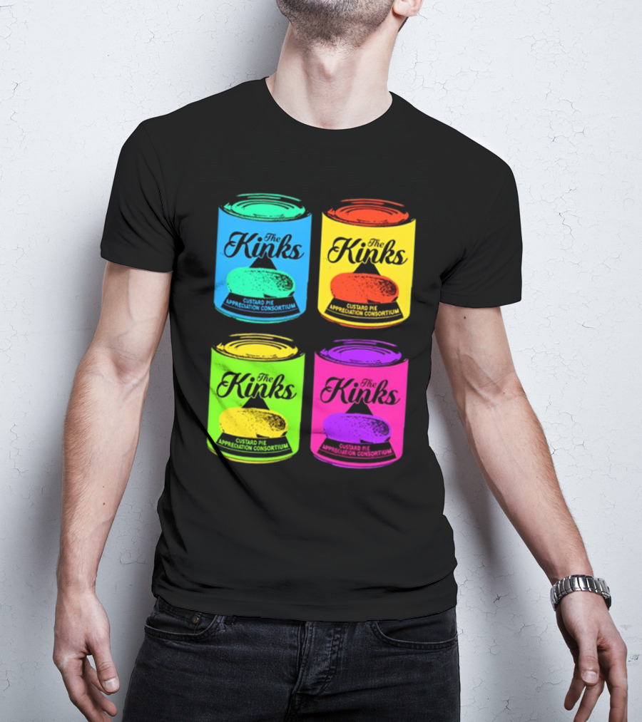The Kinks Custard Pie Appreciation Consortium Pop Art Cans T-Shirt