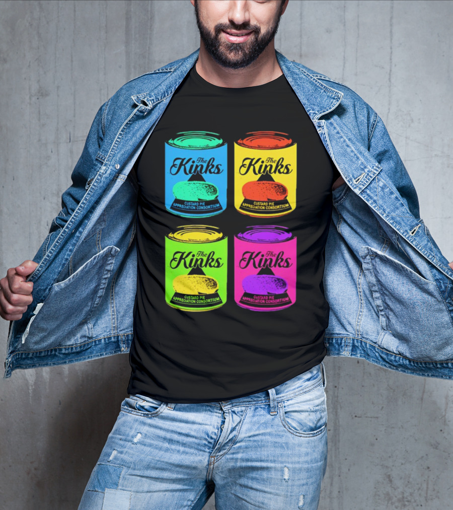 The Kinks Custard Pie Appreciation Consortium Pop Art Cans T-Shirt