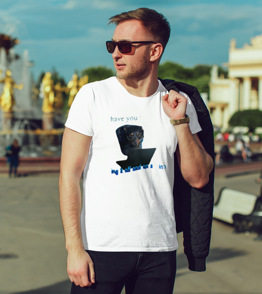 Dog Have You Tried Turning It Off And On Again With Glasses Tech Humor T-Shirt
