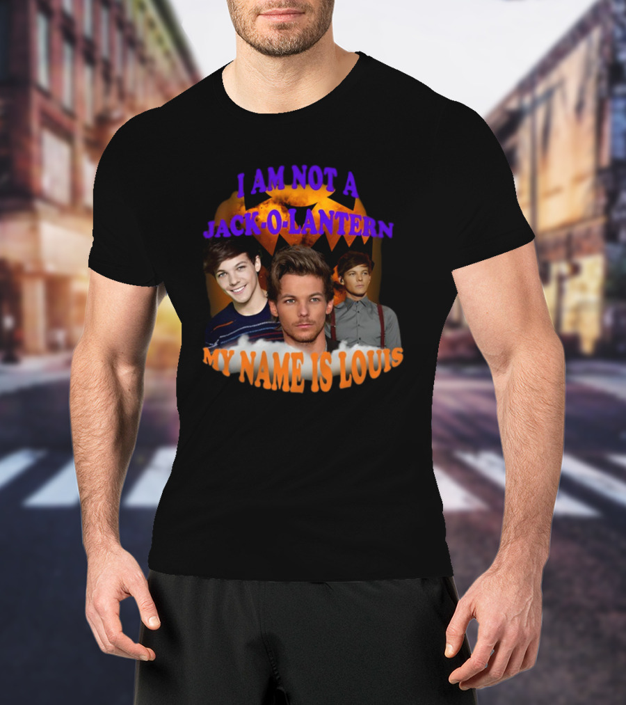 Sadstreet I Am Not A Jack-O-Lantern My Name Is Louis Pumpkin Faces T-Shirt