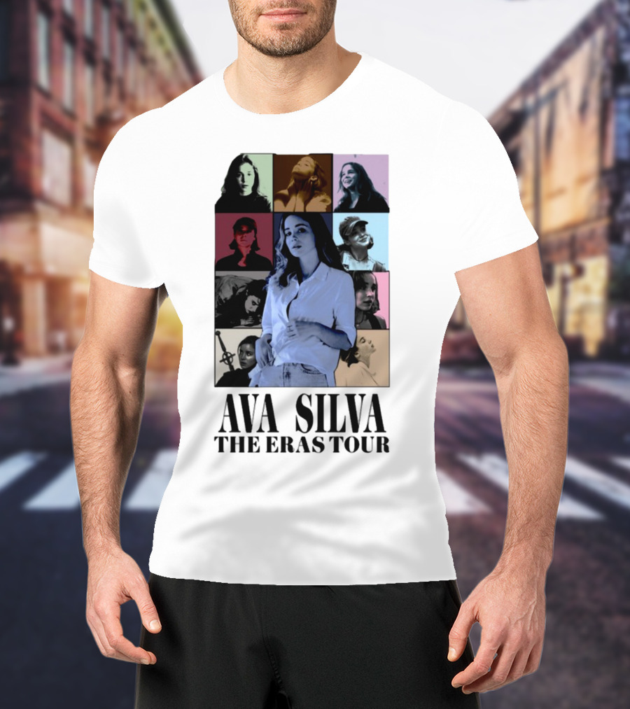 AVA SILVA THE ERAS TOUR Multicolored Portrait Collage T-Shirt