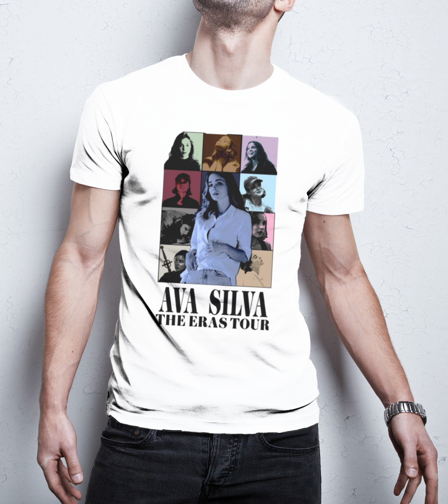 AVA SILVA THE ERAS TOUR Multicolored Portrait Collage T-Shirt