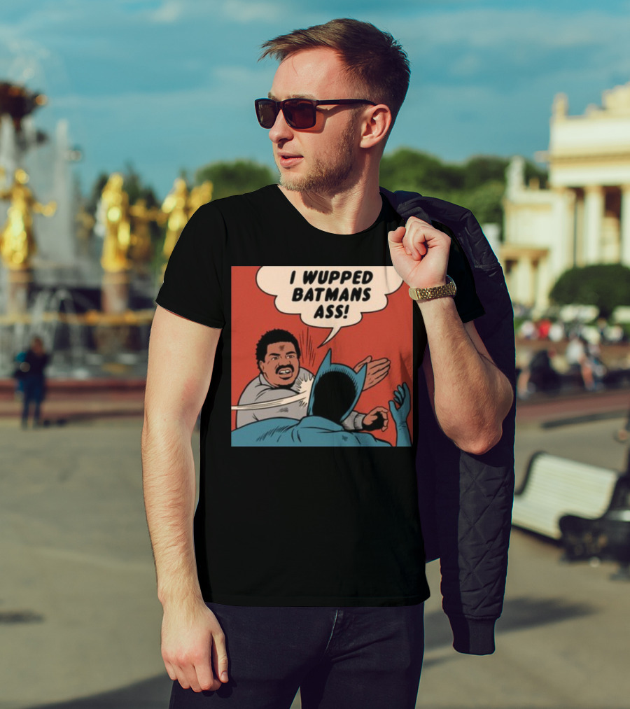 Harebraine Ddesign I Wupped Batman's Ass Comic Style Face Slap T-Shirt