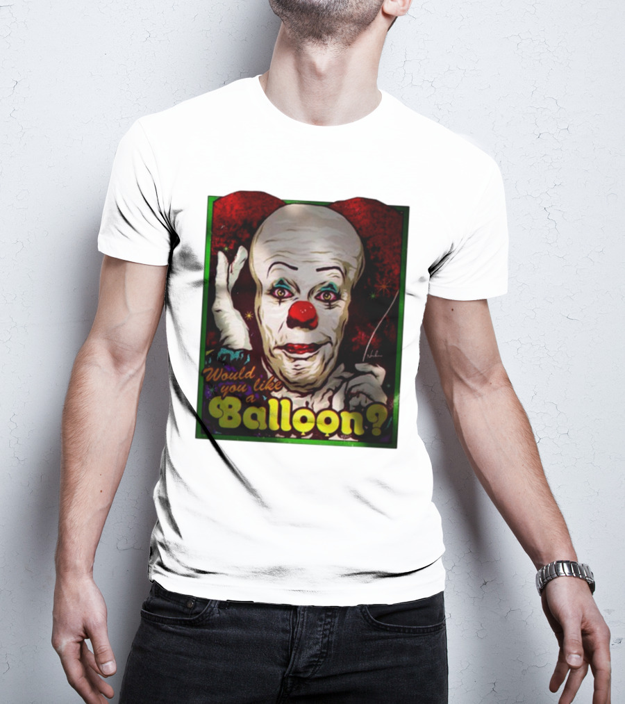 Would You Like A Balloon Clown Face Art By Nordacious T-Shirt