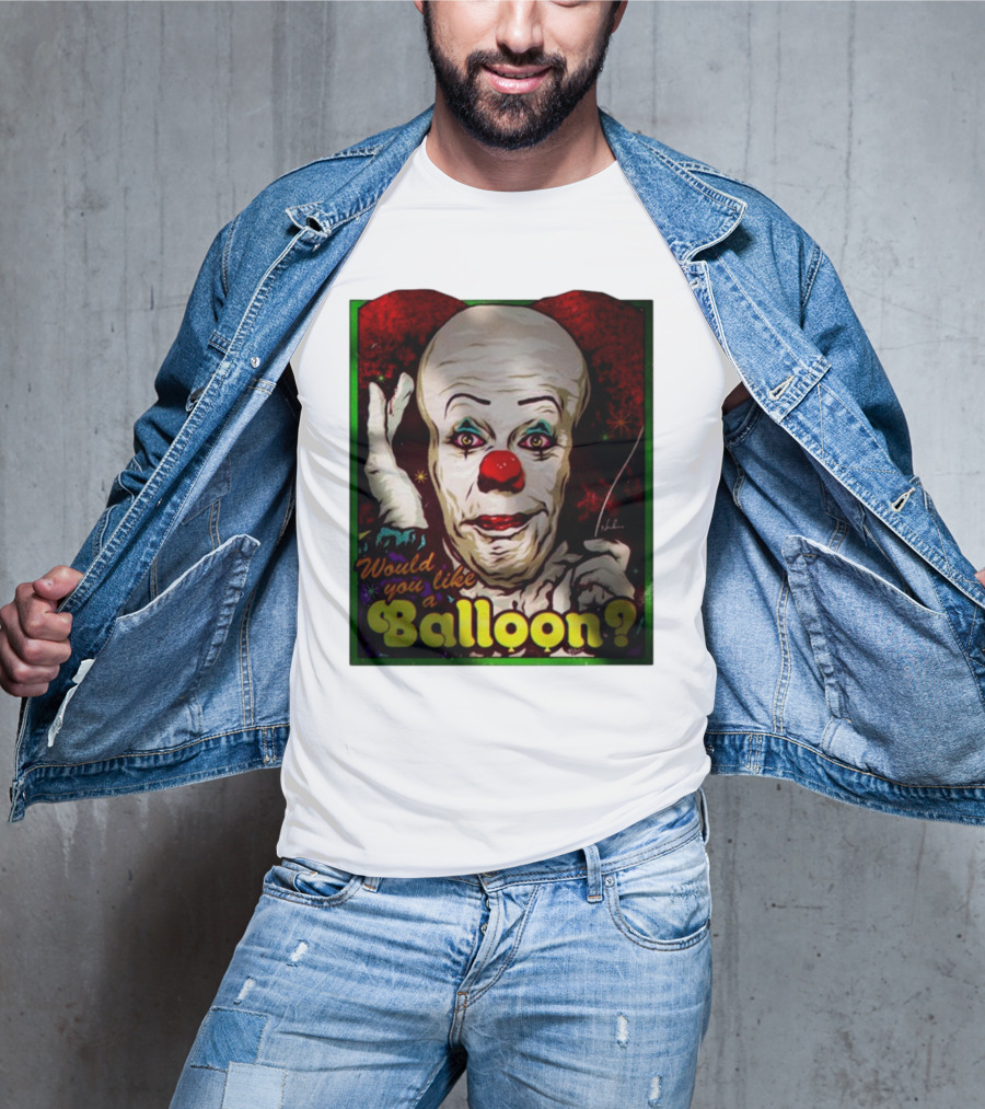 Would You Like A Balloon Clown Face Art By Nordacious T-Shirt