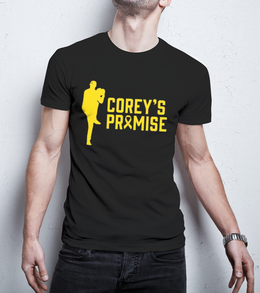 COREY'S PROMISE YELLOW RIBBON BASEBALL PLAYER T-Shirt